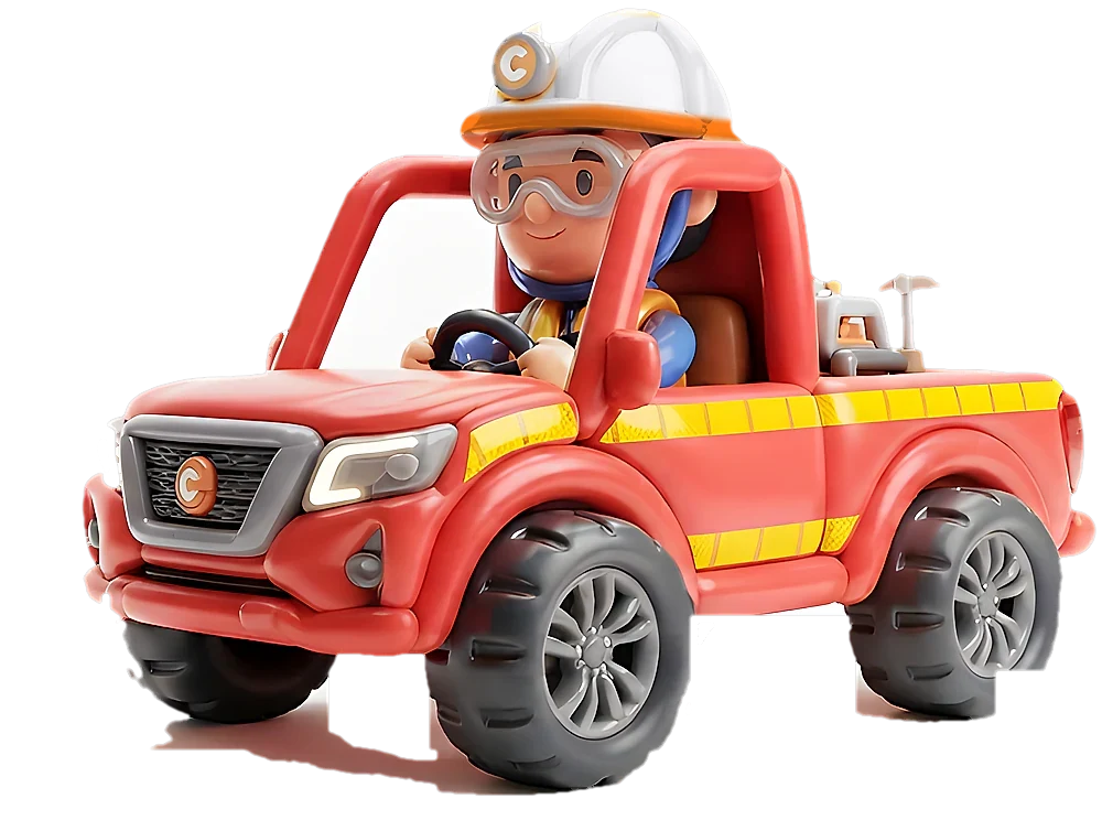 Render 3D de la camioneta Cinxeles