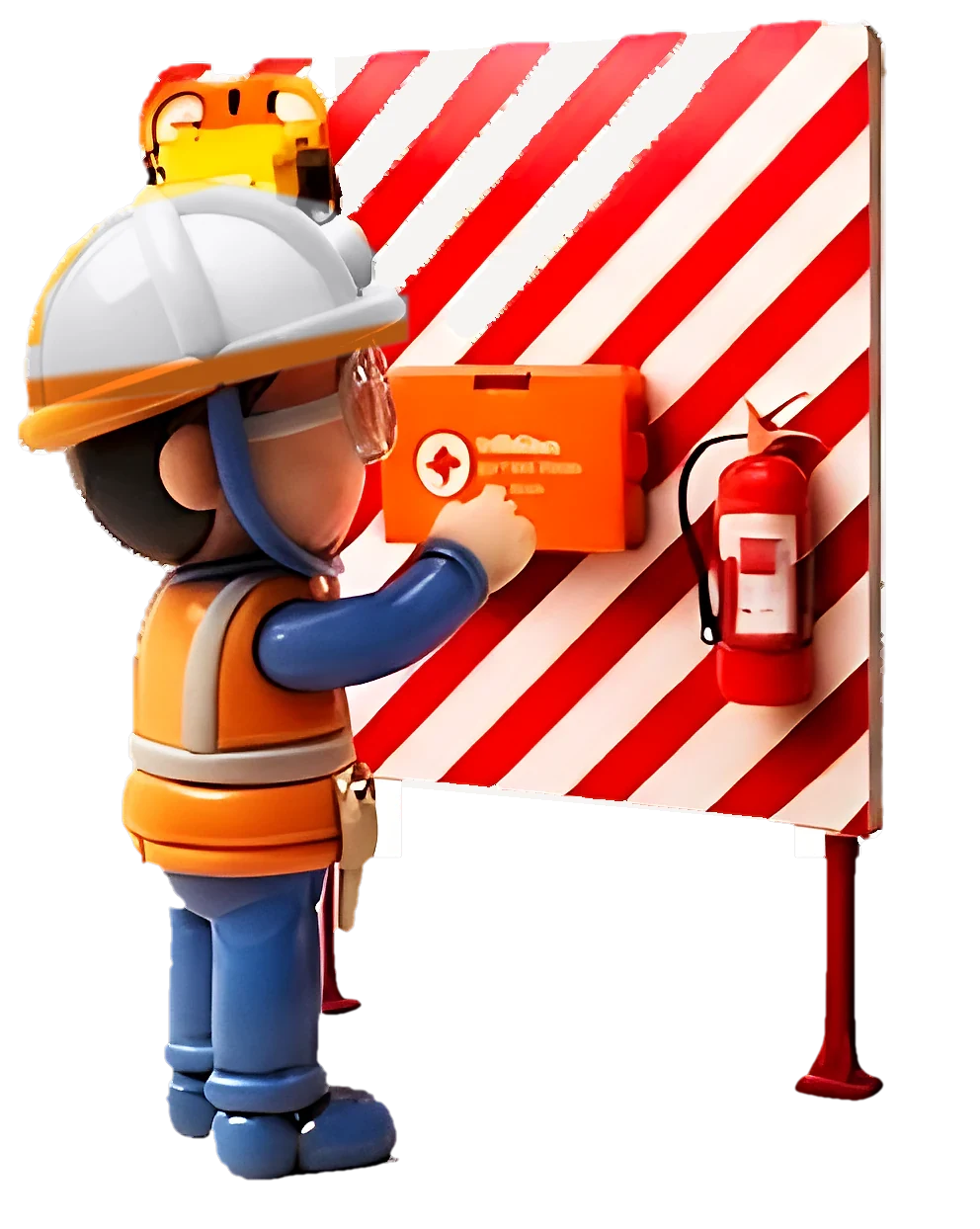 Minero de Cinxeles revisando una estación de emergencia